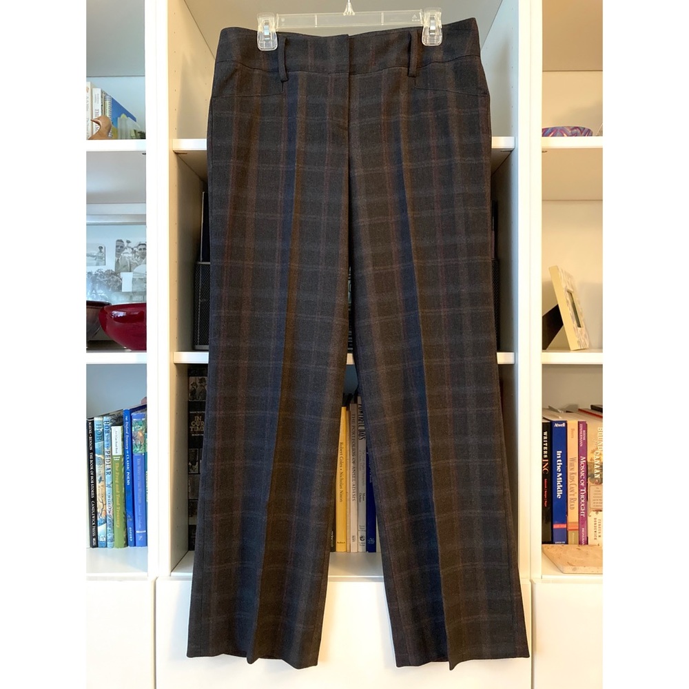 Sharagano black plaid pants, size 10